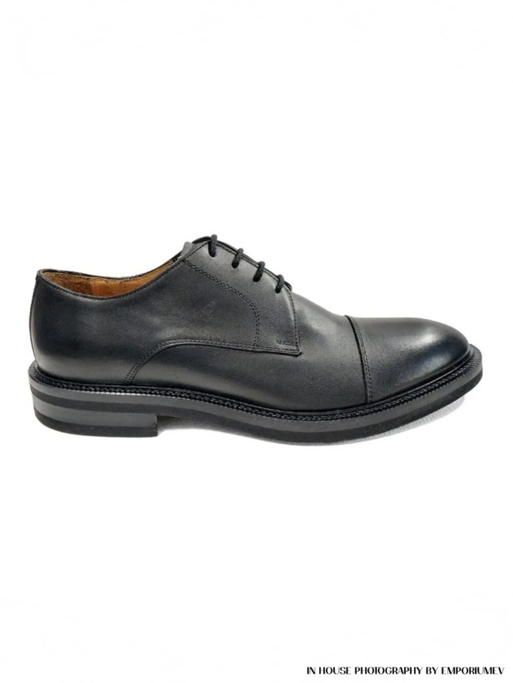 Barneys New York Nero Black 70s Walk Leather Woody Derby Shoes